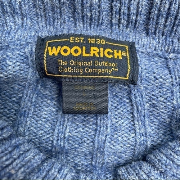 Woolrich Sweater Womens Large Wool Long Sleeve Full Zip Collar Soft Cozy Comfy - Picture 2 of 6